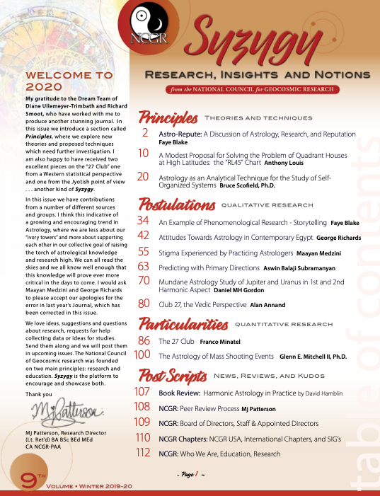 NCGR Research Journal - Winter 2019-20 - Preview
